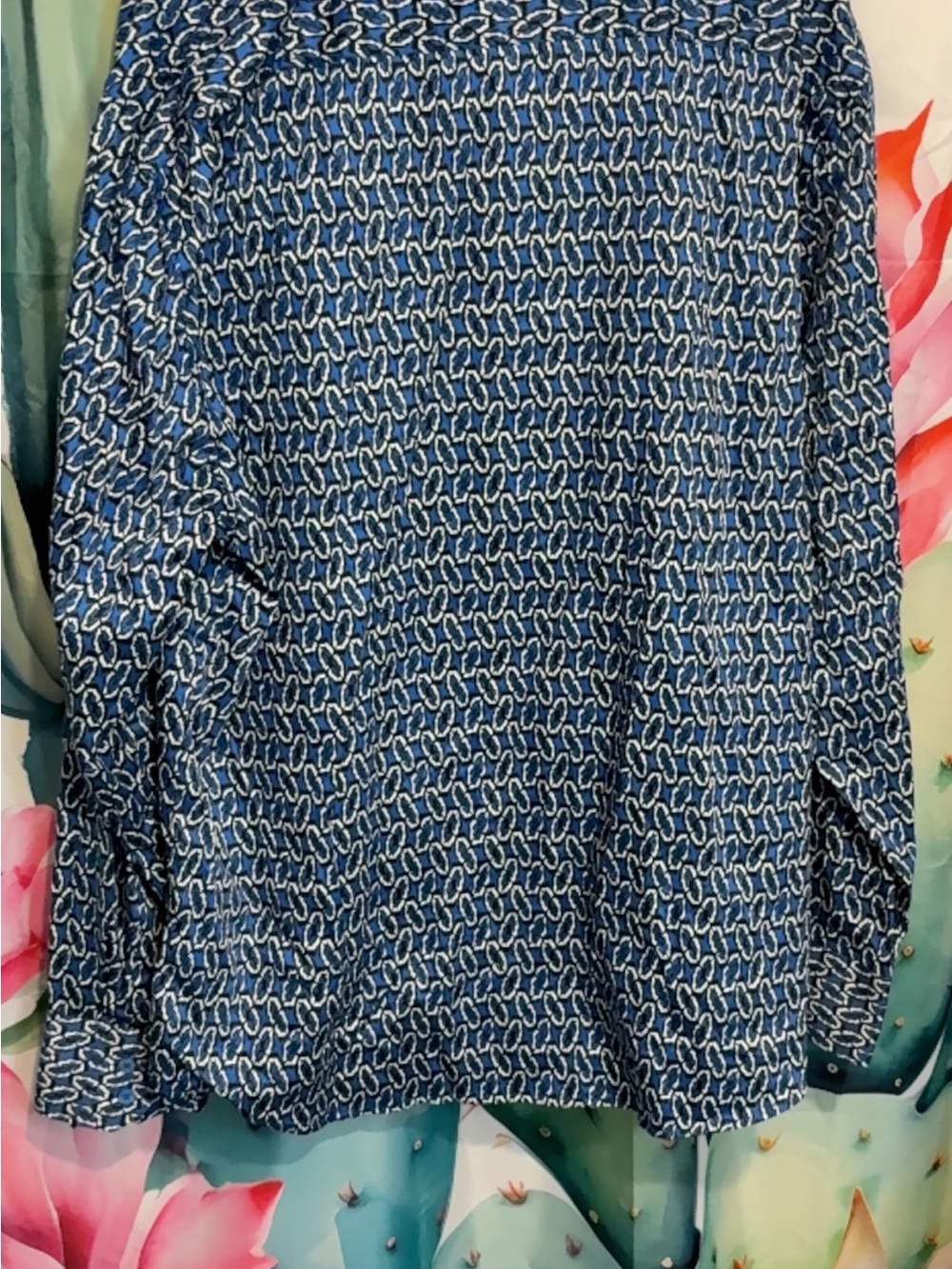 Calvetti Los Angeles Men's Geometric Long Sleeve Button-Up Pockets XXL - Picture 6 of 6